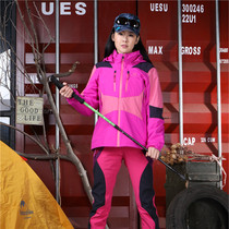 Korean winter stormtrooper womens three-in-one two-piece detachable outdoor windproof mountaineering suit water repellent jacket