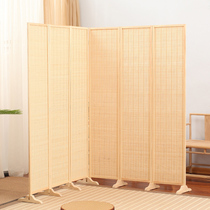 Screen folding mobile solid wood Chinese partition living room entrance Simple small apartment office hotel folding screen