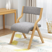Solid wood dining chair Study computer chair Nordic modern simple dining table chair Leisure chair Foldable home backrest chair