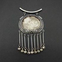 Handmade Miao silver pendant pendant pendant Guizhou ethnic style jewelry gourd bottom support empty support pendant accessories crafts