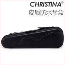 Violin box piano box EUH4 4 leather black triangle box back waterproof and wear-resistant