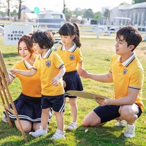 South Koreas high - end parent and child clothes with three - member four - seat summer suit 2021 new Yangtze Mother and Child Clothes