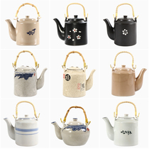 Hand-in-hand coarse beam nostalgic big number suit Hotel hotel Pottery Clay with Antique Kettle Style Teapot