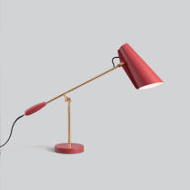 Nordic creative red study desk lamp art bedside bedroom designer Model Room table lamp