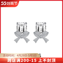 LOOPOPS Dreams Gift Series Big square Diamond Butterfly Knots Ear Clip Earrings Female Atmosphere Unique Earrings