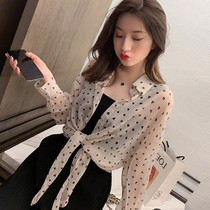 Summer sunscreen woman short fit dress with small shawl snowspun blouses blouse fairy loose big code cardiovert jacket