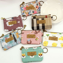 Cute waterproof Oxford cloth traffic card bag coin wallet key case small portable coin bag