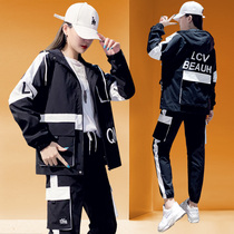 Sportswear Suit Womens Autumn Winter 2022 New Tide Cards Ins Fashion Foreign Air Casual Loose Tooling Two Sets