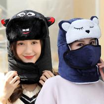 Cold-proof ski hat autumn and winter wind-proof ear protection autumn snow snow parent-child plus Lei Feng hat for school children
