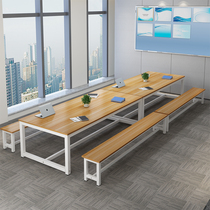 Conference table long table simple modern Workbench rectangular simple desk training reception negotiation table and chair combination