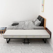 Simple folding bed single home lunch bed Office 2 fold sponge lunch bed hospital escort hotel extra bed