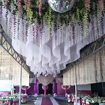 Wedding props S-shaped ceiling yarn cloud top gauze veil wedding stage top wave cloud top yarn scene decoration layout