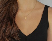 Retro Teenage Girl Angel Love God Cupid Cross Pendant Necklace Lock Bone Chain Necklace Necklace Necklace XL0104
