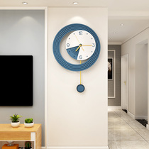 Wall clock Light luxury modern art Simple atmosphere Household living room watch creative fashion decoration Silent hanging clock
