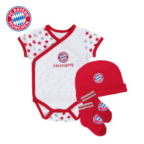 Bayern Munich core team emblem crawling suit-White-3-6 months