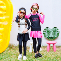 Childrens diving suits girls children jellyfish clothes girls baby long sleeves sunscreen snorkeling split swimsuit