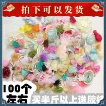 Clearance weighing (ribbon yarn flower floret) processing DIY handmade ribbon flower headdress accessories materials