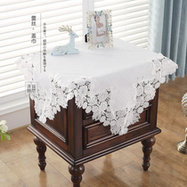 Meritocratic 9917 minimalist white hemp cotton lace square bed head cabinet lid cloth art 100 lap dust cover covered towels