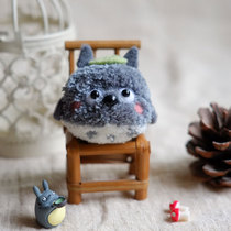 April hand made Hayao Miyazaki anime little chincho keychain handmade DIY wool felt wool puffy ball material bag