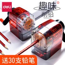 Deli pencil sharpener Rotary pen sharpener Childrens pencil sharpener Eraser Hand pencil sharpener Primary school students multi-function stationery pencil sharpener HB pencil color lead special childrens pencil sharpener Hand pencil sharpener