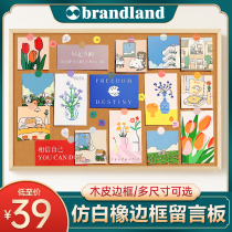Brandland Soft Wood Board Photo Wall Message Board Hanging Wall Background Board Display Board Water Pine Ins Wind Notice Notice Notice Notice Board Vision Board Picture Nail Plate Stapled Desktop Dream Board Soft Wood Seboard