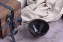 Zhiyi tea set Song Dynasty Tea Tea Cup Imitation Song Jianyao gift dress black background silver gift box