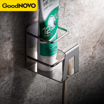 Punch-free 304 stainless steel toothpaste holder household toothbrush holder non-perforated wall-mounted toilet tooth Holder