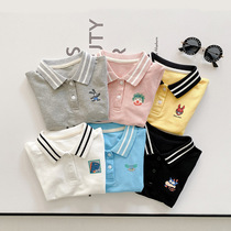 2020 Summer new boy little boy short sleeve POLO shirt childrens baby Han version handsome and turtlenecks T-shirt tide