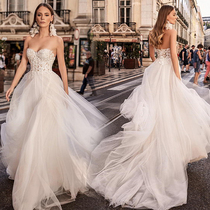 Angels wedding dream son bridal brigade Exterior View Sea View Holiday Light Wedding Dresses Wholesale w1230