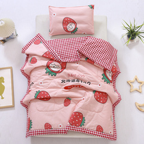 Pure cotton baby summer cool quilt baby kindergarten children air conditioning Children nap thin quilt summer thin section machine washable