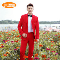 Mens Western-style suit Han version Trend Business Career Fashion Jacket Groom Wedding exhibition Photography Suits