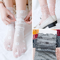 Japanese lace pile socks women summer thin breathable fairy transparent Japanese and Korean socks sweet Lolita socks