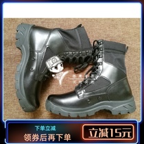 Security Work Training Shoes Black Training Boots Men High Silo Leather Boots Tactical Boots Special Combat Training Boots Leather Boots