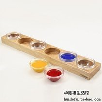 Waldorf Life Hall Waldorf wet watercolor supplies Watercolor bowl Wood tray Pigment glass