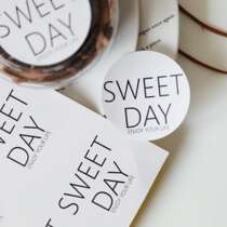 Christmas baking sealing stickers stickers soy milk box cake mousse cup full bowl packaging box decoration stickers