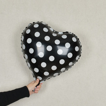 Birthday party wedding house new house decoration aluminum foil balloon childrens birthday party heart-shaped aluminum foil balloon scene layout