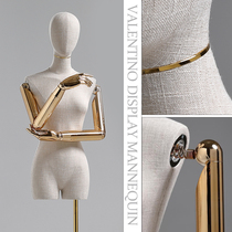 High-end clothing store Korean collarbone female model props half-length model shelf window doll dummy stand display stand