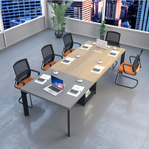 Weihao office furniture conference table desk desk simple modern rectangular table 3 m training negotiation meeting table