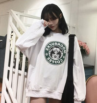 waitmoreT-shirt 2022 new female spring and autumn thin section personality tide easing Korean version bf original wind ulzzang tide