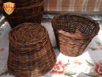 Basket Baths Handheld basket Basket Round Containing Basket Small Flower Pot Meat plant DIY cultivation full 3 pieces
