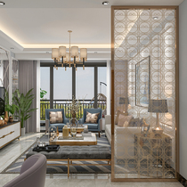 Custom light luxury art glass screen partition Living room entrance clip silk glass Clip silk glass furious hero