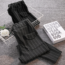 Fat women autumn and winter clothes new large size women pants 200 Jin fat sister thick hairy Harlan pants casual trousers