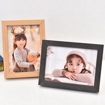 Solid Wood photo frame setting 6 inch 7 7 inch 8 inch 10 inch a4 business certificate wooden simple creative hanging wall customization