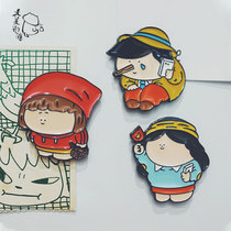 Metropolitan Fairy Tale Series Brooch Badge Refrigerator Sticker Dual-purpose magnetic cartoon cute tile