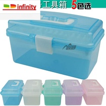 Transparent and double-layer toolbox pencil case pencil