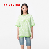 EP YAYING YYing Yaying Womens profile Heavy work Coloured striated striped pin-weaters 2022 Early spring new 9525A