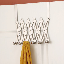 Creative nail-free door rear hook hanger IKEA door storage multi-function stainless steel household bedroom coat hook
