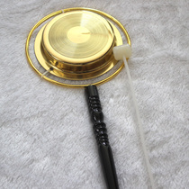 Taoist supplies Buddhist instruments Buddhist instruments Instruments Sacred Musical Instruments Pan Upscale Pure Copper Pan Banging On Rod Farah Accessories