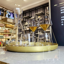 British LSA imported luxury gold handmade glass space wine glass set high foot champagne glass cold water glass