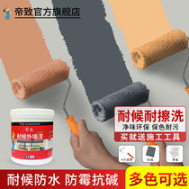 Exterior wall paint Outdoor latex waterproof bathroom wall outdoor color paint Gray black white self-brush paint